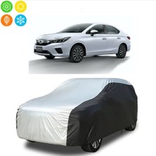AUTOES Honda City 2021 Model Uyumlu Araba Brandası Oto Branda Gri-Siyah