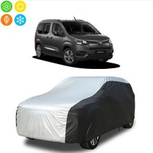 AUTOES Toyota Proace City 2023 Model Uyumlu Araba Brandası Oto Branda Gri-Siyah