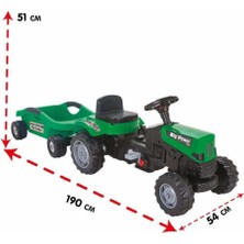 NW NessiWorld Power Pedallı Big Trolley Traktör Yeşil-Pls