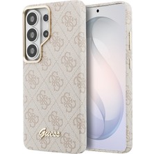 Galaxy S26 Ultra Kılıf Guess Lisanslı M-Safe Uyumlu Script Yazı Logolu 4g Desenli Kapak Pembe