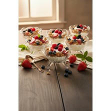 Feyza Design Cam Ayaklı Çerezlik ve Sunum Kase Seti, 10 Cm, 6'lı, Şık ve Kullanışlı