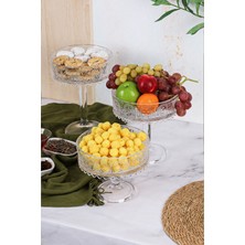 Feyza Design El Yapımı Cam Sunum Kasesi 3 Boy, Meyve ve Salata Sunumu Seti