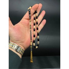 Beşiktaşlı Sıkma Kehribar Tesbih Özel Tasarım Püsküllü