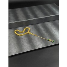 Premium Faseta Işçilikli Kaya Damla Kehribar Özel Tasarım Püsküllü