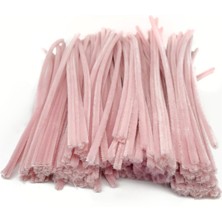 Merzümay 25 adet çiçek yapımına uygun pembe şönil teli 6mm 30 cm