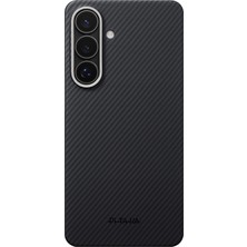 Galaxy S26 Plus Kılıf M-Safeli 600D Aramid Fiber Pitaka Edge Serisi Black-Grey Twill Siyah - Gri