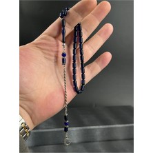 Premium Master Series Mavi Kaya Damla Kehribar 925 Ayar Özel Tasarım Püsküllü