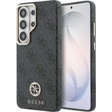 Galaxy S26 Ultra Kılıf Guess Lisanslı M-Safeli Gold Metal Kamera Çerçeve Taşlı 4g Logolu Kapak Siyah