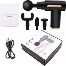 Mey İthalat Mey Ithalat® Masaj Tabancası 4 Farklı Masaj Başlığı Ayarlanabilir 6 Kademe Hız Vurmalı Derin Dokular Kas Masajı