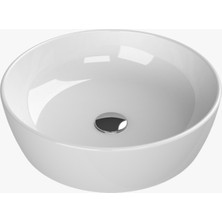 Turkuaz Cerastyle One 46 cm Yuvarlak Çanak Lavabo Seramik Banyo Dekorasyonu için Uygun