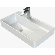 Turkuaz Seramik Cerastyle Sharp 65 x 38 cm Etajer Uyumlu Lavabo