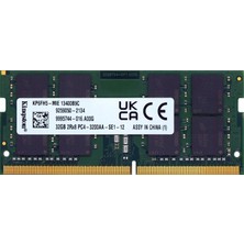 Kingston 32GB 2rx8 Bellek Ram PC4-3200AA Sodimm KP6FH5-MIE