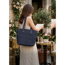 Megahan Şık Kağıt Ip El Orgu Trend Çanta