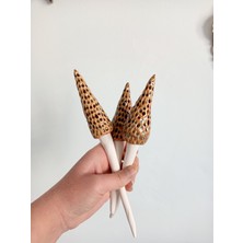 Güldane Sanat Atölyesi El Yapımı Seramik Mantar Saksı ve Bahçe Dekoru 3 Lü Set