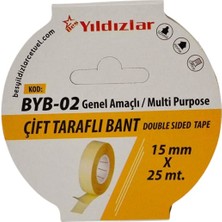 Yıldızlar Çift Taraflı Bant 15MMX25M - 2 Adet