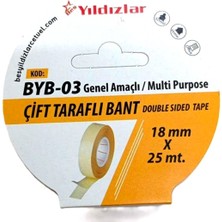 Yıldızlar Çift Taraflı Bant 18MMX25M - 2 Adet