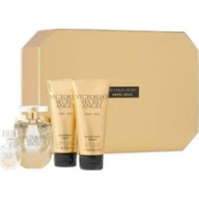 Victoria's Secret Angel Gold Edp 50 ml + 7,5 ml + Velvet Body Cream 100 ml + Fragrance Wash 100 ml Kadın Parfüm Seti