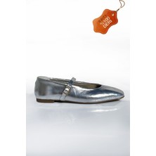 Brity %100 Hakiki Deri Baretli Balerin Model Günlük Babet