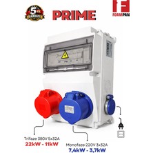 Formpan Prıme 22KW Trifaze 7,4kw Monofaze - Elektrikli Araç Şarj Cihazı Kombinasyon Kutusu IP44