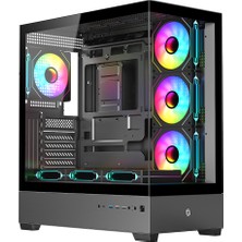 Frisby Nova-X 650W 80+ 7X120MM Argb Fan Mid Tower Atx Siyah Gaming (Oyuncu) Kasa