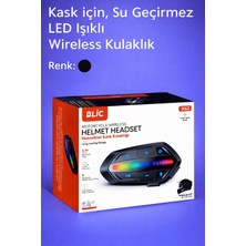 Azurtech X63 Kablosuz Bluetooth Motosiklet Kask Kulaklığı - IP67 Su Geçirmez, 2 Kişilik Interkom