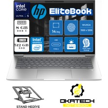 HP Elitebook 640 G11 Intel Ultra U5-125U Aı 8gb 512 GB SSD Fhd IPS 14" W11PRO AD4D0ETOKATECH01
