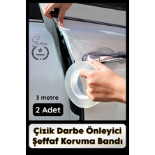 Svein #kapıkoruma 2 Adet 3 Metre Oto Kapı Çizik Önleyici Şeffaf Koruma Bandı Darbe Koruyucu Iz Bırakmaz