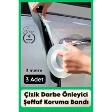 Svein #kapıkoruma 3 Adet 3 Metre Oto Kapı Çizik Önleyici Şeffaf Koruma Bandı Darbe Koruyucu Iz Bırakmaz