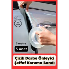 Svein #kapıkoruma 5 Adet 3 Metre Oto Kapı Çizik Önleyici Şeffaf Koruma Bandı Darbe Koruyucu Iz Bırakmaz