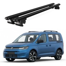 Today Auto Volkswagen Caddy Life 5d (2015 ve Sonrası) Uyumlu Siyah Ara Atkı Port Bagaj Tavan Barı