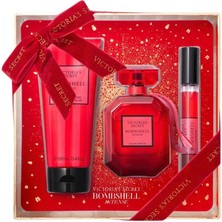 Victoria's Secret Bombshell Intense Edp 50 ml + Rollerball 7 ml + Bombshell Body Lotion 100 ml Kadın Parfüm Seti