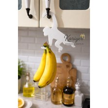 Kariyer Dekoratif Maymun Muz Askısı - Mutfak Tezgah Üstü Muz Standı ve Organizer