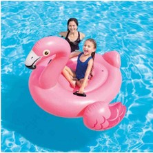 Intex Flamingo Binici - Dev Boy Tutmaçlı Deniz Yatağı ve Ada 178X135 cm