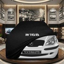 ULTRASHOP Mercedes A Serisi W168 (1997-2004) Siyah Kumaş Oto Branda Araca Özel Penye Araba Brandası Araç Örtüsü