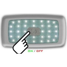 Sanel 12V Tavan Lambası 34 Ledli  6500K Beyaz (135*70 Mm) (Butonlu)