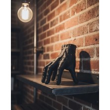 MidasTech 3D Siyah El Tasarım Dekor 17X16 cm Konsol ve Şömine Üstü Obje Midiastech