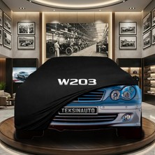 ULTRASHOP Mercedes C Serisi W203 (2000-2007) Siyah Kumaş Oto Branda Araca Özel Penye Araba Brandası Araç Örtüsü