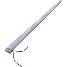 ÜÇLER 12V FLORESAN TAVAN LAMBASI LEDLİ ANAHTARLI KIRMIZI (BUZLU CAM) (94 CM)