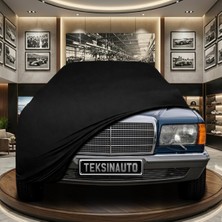 ULTRASHOP Mercedes S Serisi W126 Short Siyah Kumaş Oto Branda Araca Özel Penye Araba Brandası Araç Örtüsü