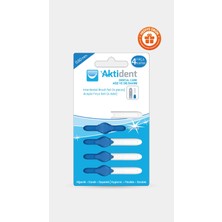 Aktident Arayüz Fırçası Esnek Yapı ile 4 Adet Mavi Renkli Diş Fırçası Seti