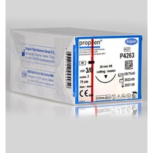 Doğsan Propilen 3/0 26 3/8 KESKIN(▼),75CM 1 Kutu 12 Adet