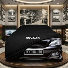 ULTRASHOP Mercedes S Serisi W221 Short (2005-2013) Siyah Kumaş Oto Branda Araca Özel Penye Araba Brandası Araç Örtüsü