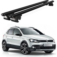 Today Auto Volkswagen Polo Cross (2010 ve Sonrası) Uyumlu Siyah Ara Atkı Port Bagaj Tavan Barı