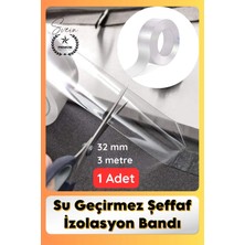 Svein #sızdırmazbant 1 Adet Su Geçirmez Şeffaf Izolasyon Bandı Tezgah Lavabo Kenar Tamir Güçlü 38MM x 3m
