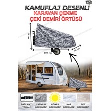 Dock Kamuflaj Desenli Karavan Çekme Çeki Demiri Örtüsü(Su Geçirmez)