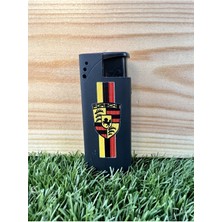 Lighter Koko Araç Marka Logolu Turbo Rüzgar Çakmak Mavi