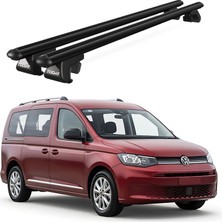 Today Auto Volkswagen Caddy Maxi Life 5d (2015 ve Sonrası) Uyumlu Siyah Ara Atkı Port Bagaj Tavan Barı