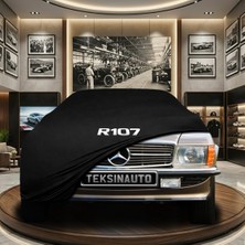 ULTRASHOP Mercedes Sl Serisi R107 (1972-1989) Siyah Kumaş Oto Branda Araca Özel Penye Araba Brandası Araç Örtüsü