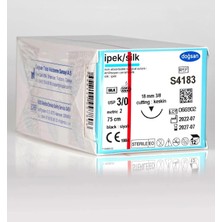 Doğsan Ipek 3/0 18 3/8 KESKIN(▼),75CM 1 KUTU 12 Adet