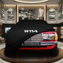 ULTRASHOP Mercedes W114 Siyah Kumaş Oto Branda Araca Özel Penye Araba Brandası Araç Örtüsü